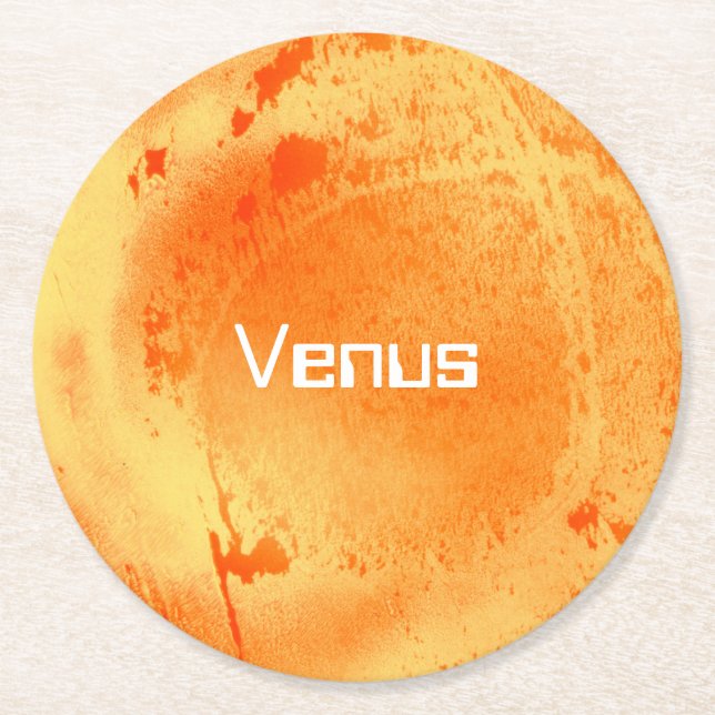 Venus Round Paper Coaster (Front)