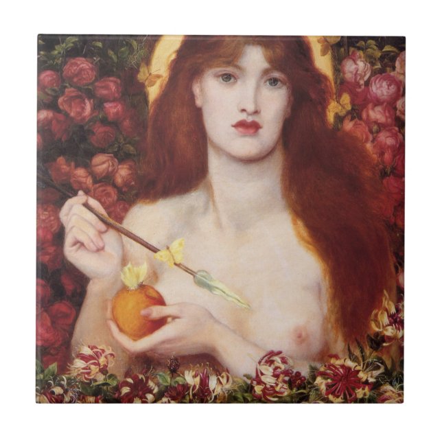 Venus Verticordia (by Dante Gabriel Rossetti) Tile (Front)