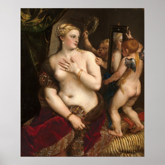 Venus with a Mirror - Titian Fine Art Poster (Front)