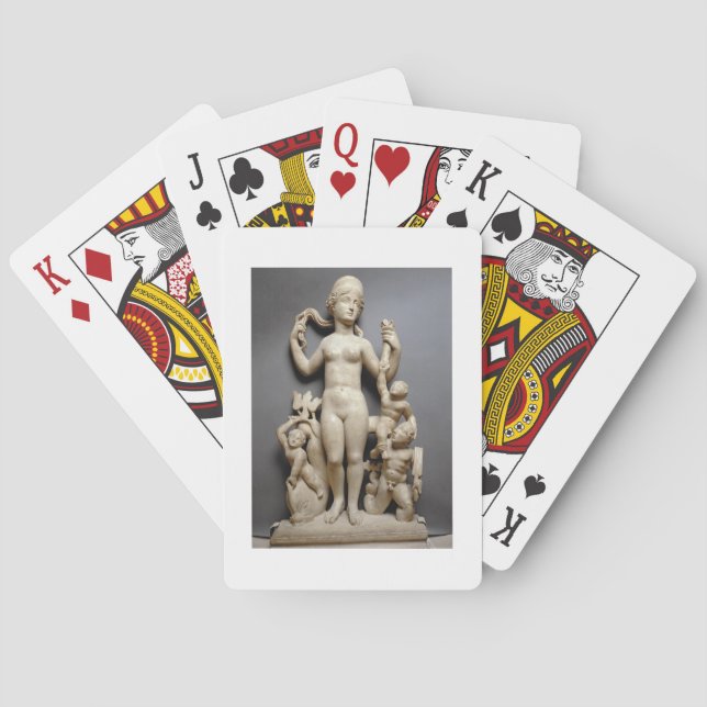 Venus with putti, a triton and a dolphin, Roman, 4 Playing Cards (Back)