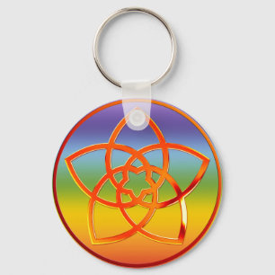 Venusblume / Venus Flower RED chakren colours Key Ring