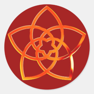 Venusblume / Venus Flower RED   dark red Classic Round Sticker