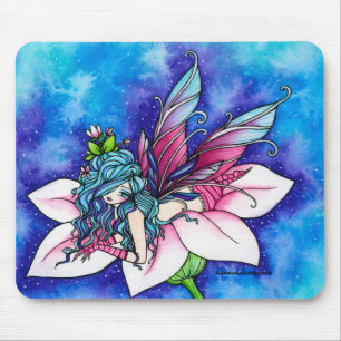 Vera Fairy Fantasy Flower Mouse Pad
