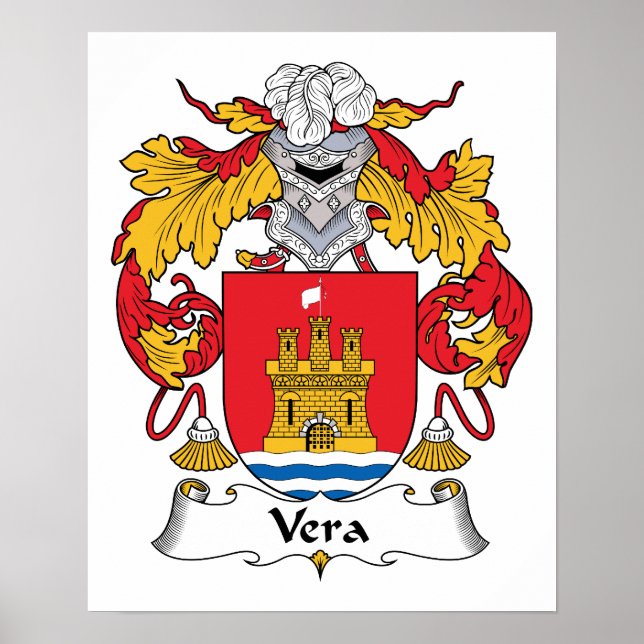 Vera Family Crest Poster (Front)