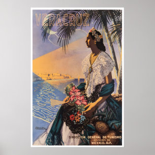 Veracruz Travel Poster Mexico Art Mexican Print