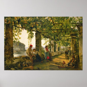 Verandah with twisted vines, 1828 poster