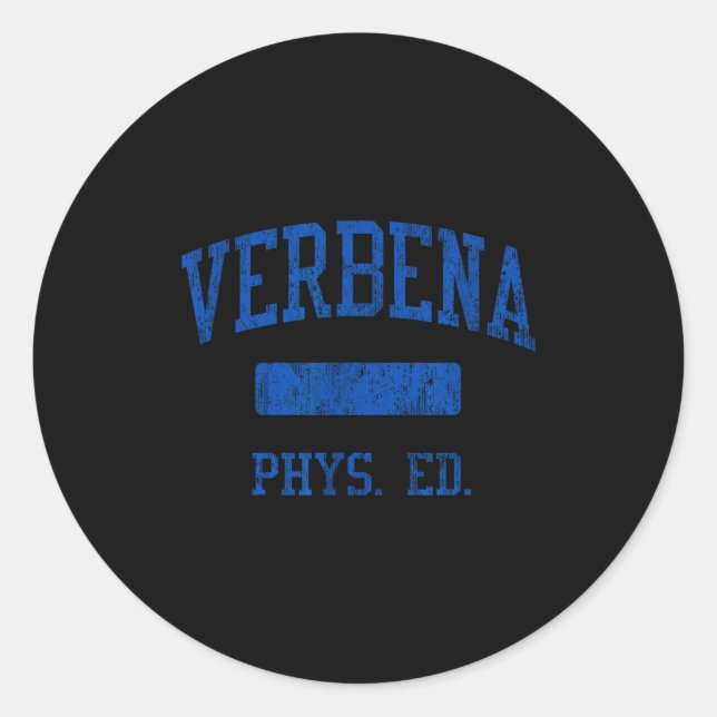 Verbena High School Hs Verbena Al Phys Ed  Classic Round Sticker (Front)