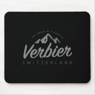 Verbier Mountain Vacation Skiing Switzerland Mouse Pad
