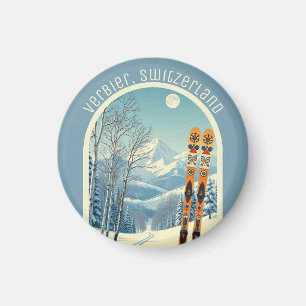 Verbier Switzerland Schweiz 4 Vallées ski  Magnet