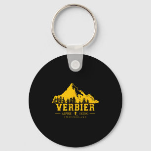 Verbier Switzerland Ski Resort Alpine Skiing Swiss Key Ring