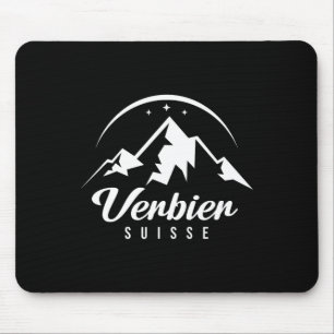 Verbier Switzerland Ski Resort Skiing Snowboarding Mouse Pad