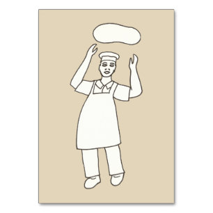 Verbs Tossing Chef Pizza Reading Flashcards Table Number