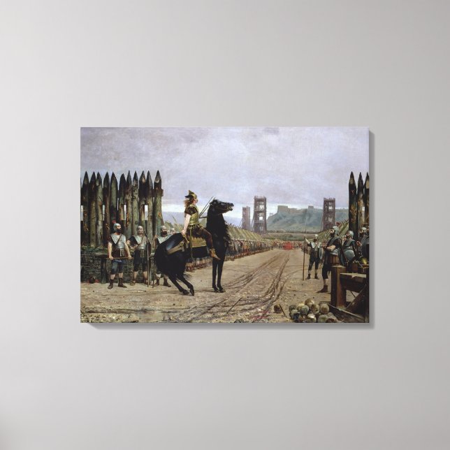 Vercingetorix  before Caesar, 52 BC, 1886 Canvas Print (Front)