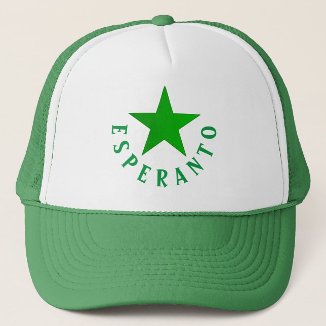 Verda Stelo (Esperanto Star) Trucker Hat (Front)
