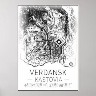 Verdansk Map  Poster