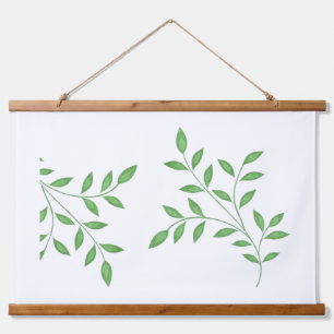 Verdant Branches Wood Topped Wall Tapestry