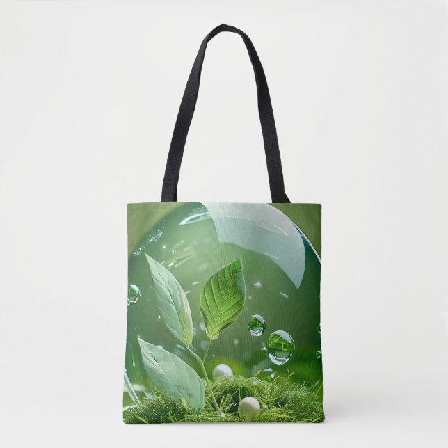 Verdant Bubble Harmony Tote Bag (Front)