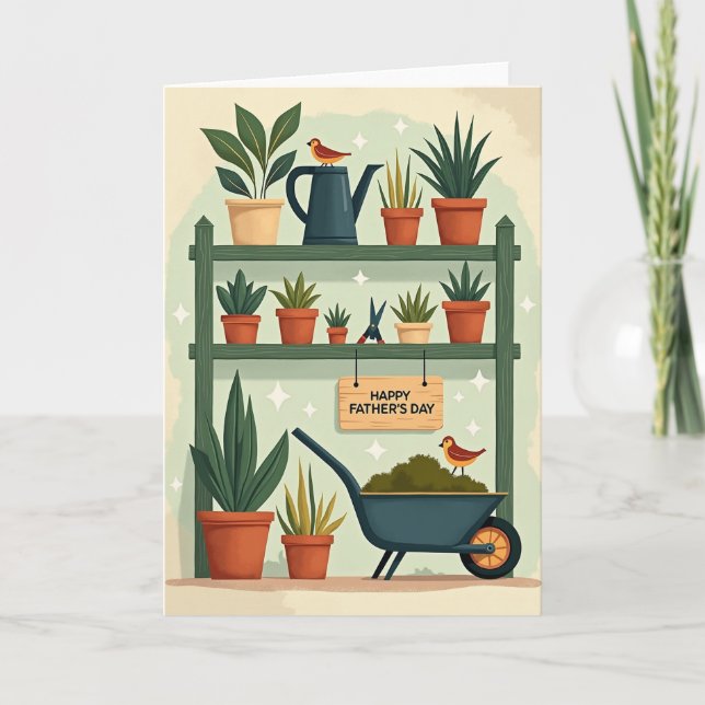 Verdant Fathers Day Garden Card (Front)