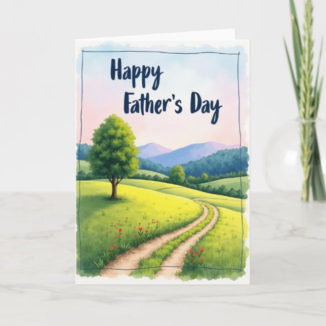 Verdant Fathers Day Hills Card (Front)