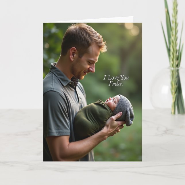 Verdant Fathers Day Portrait Card (Front)