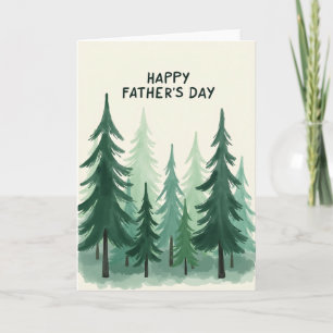 Verdant Fathers Day Watercolor Card