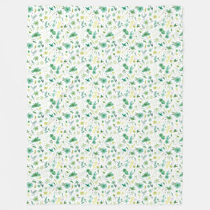 Verdant Flowers Cozy Blanket