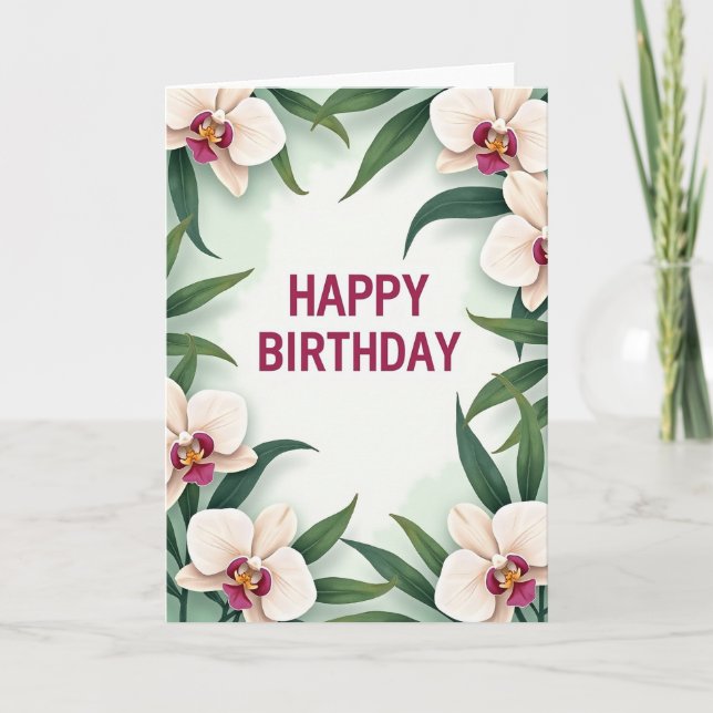 Verdant Frame Birthday Card (Front)