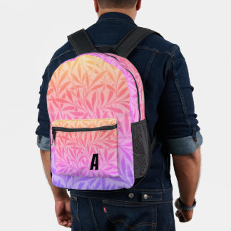 Verdant Fusion: Multi-Colour Stylish Fashion" Printed Backpack