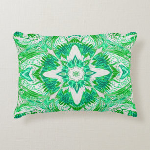 Verdant Harmony Geometry pattern Decorative Cushion