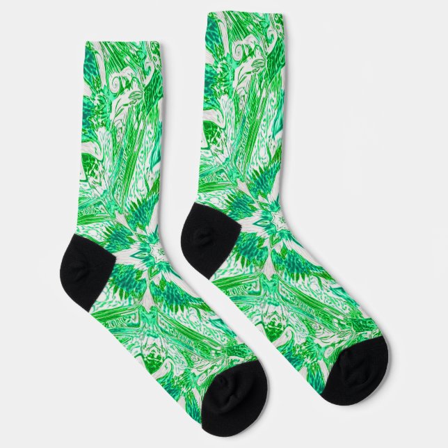 Verdant Harmony Geometry pattern Socks (Right)