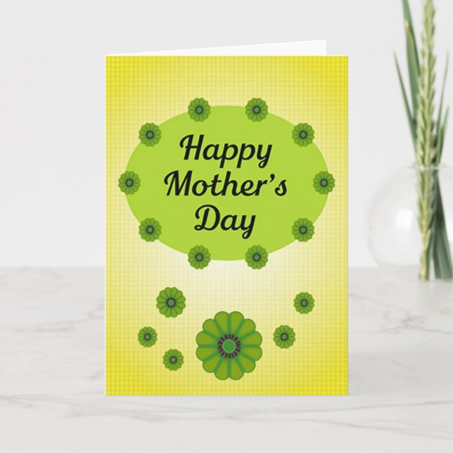 Verdant Mothers Day Emblem Card (Front)