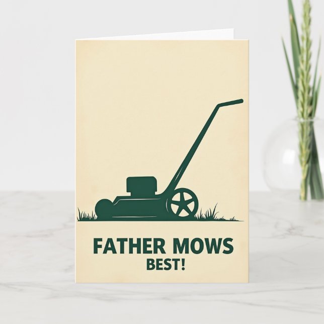Verdant Mower Fathers Day Card (Front)
