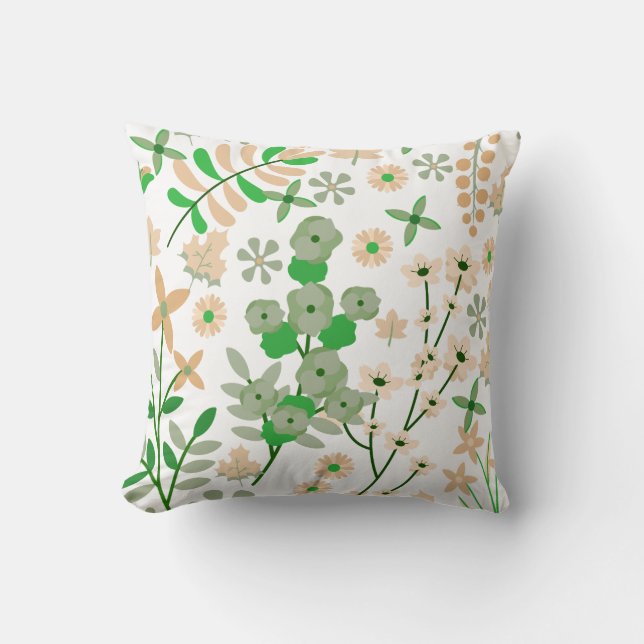 "Verdant Petalscape" Cushion (Front)