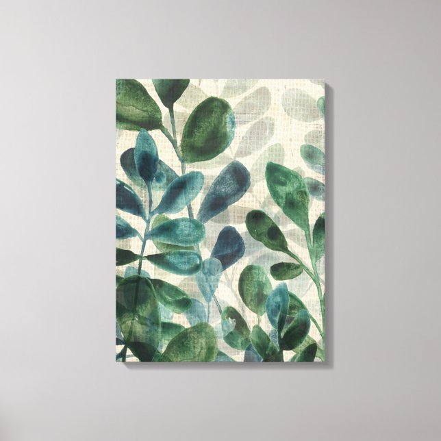 Verdant Sophistication - Tropical Leaves Canvas Print (Front)