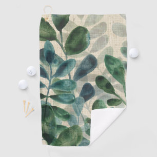 Verdant Sophistication - Tropical Leaves Golf Towel