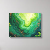 Verdant Veins – 16"x12" Jungle Flow Abstract Fluid