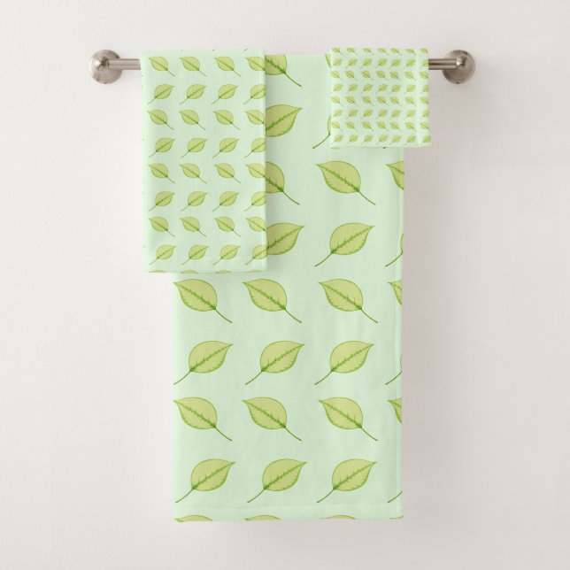 Verdant Vibes: A Fresh Take on Bathtime Bath Towel Set (Insitu)