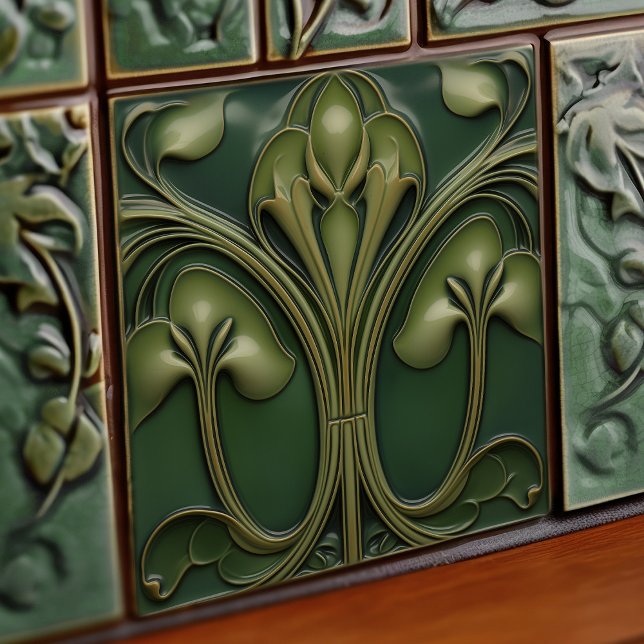 Verdant Vines: Art Nouveau Revival Tile (Creator Uploaded)