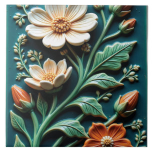 Verdant Wildflowers Tile