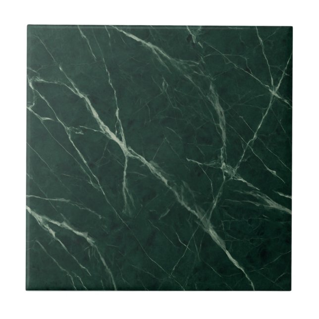 Verde Alpi Marble Look - Rich Green Seamless Tile (Front)
