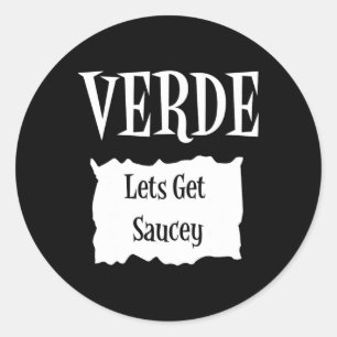 Verde - Hot Packet Halloween Taco Costume 2 Classic Round Sticker