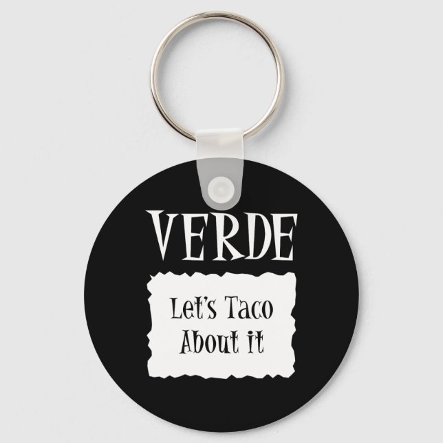 Verde - Hot Packet Halloween Taco Costume  Key Ring (Front)