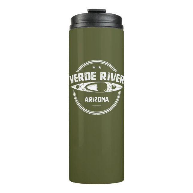 Verde River Arizona Kayaking Thermal Tumbler (Front)