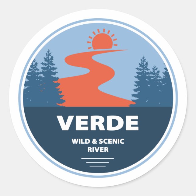 Verde Wild And Scenic River Arizona Classic Round Sticker (Front)