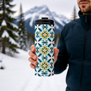 💛 💚 VerdeSol Azulejo Harmony Thermal Tumbler