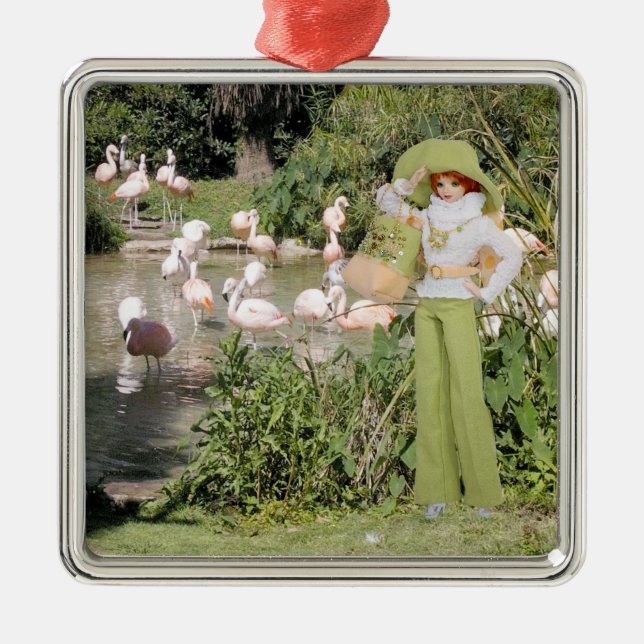 Verdi at the Houston Zoo Metal Tree Decoration (Front)