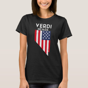 Verdi Nevada USA State America Travel Nevadan T-Shirt