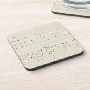 Verdi Opera Music Manuscript Excerpt Coaster