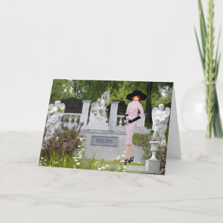 Verdi - Pink Attire, Angels in Glenwood Cemetary Card