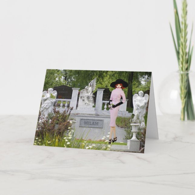 Verdi - Pink Attire,  Angels in Glenwood Cemetary Card (Front)